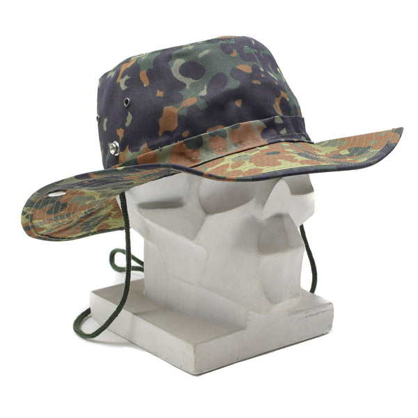 MFH Brand Military Bush Style Hat Flecktarn Bucket Panama Jungle Summer Cap New