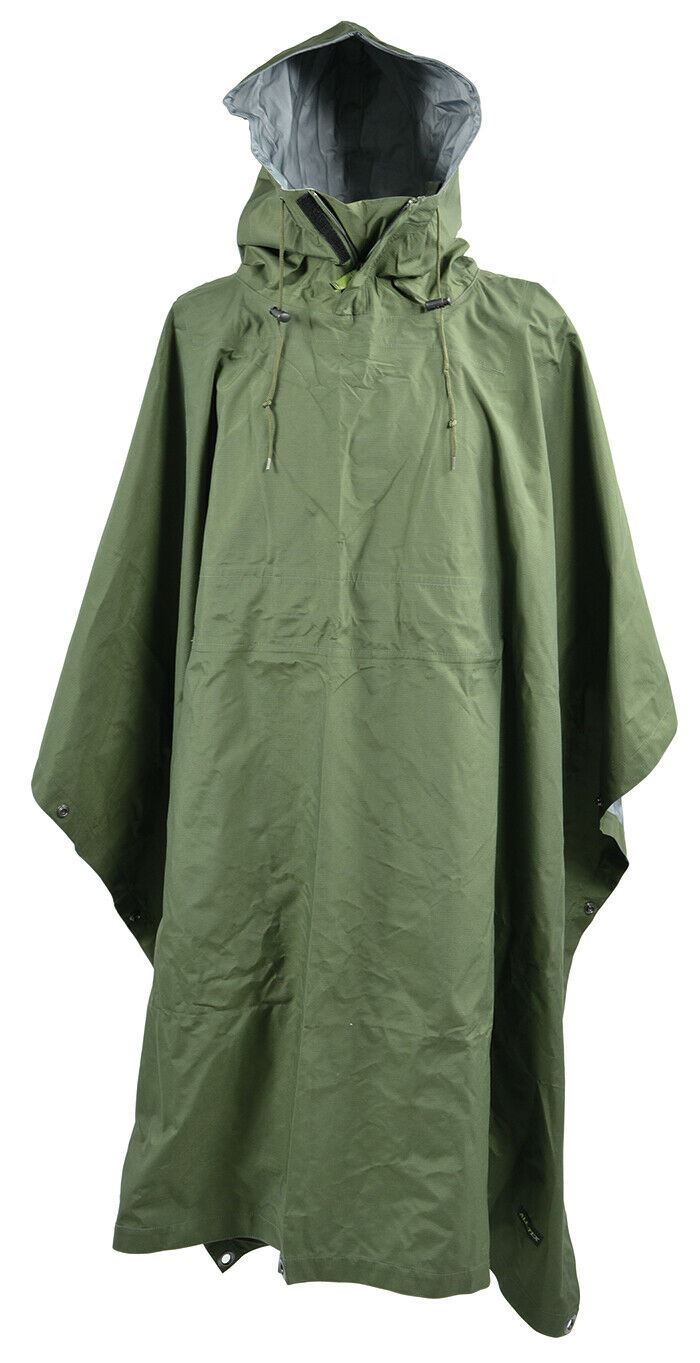Ale-Tex 3 capas Estilo del ejército Rain impermeable Poncho Cape PTF Membrana M90 Camo