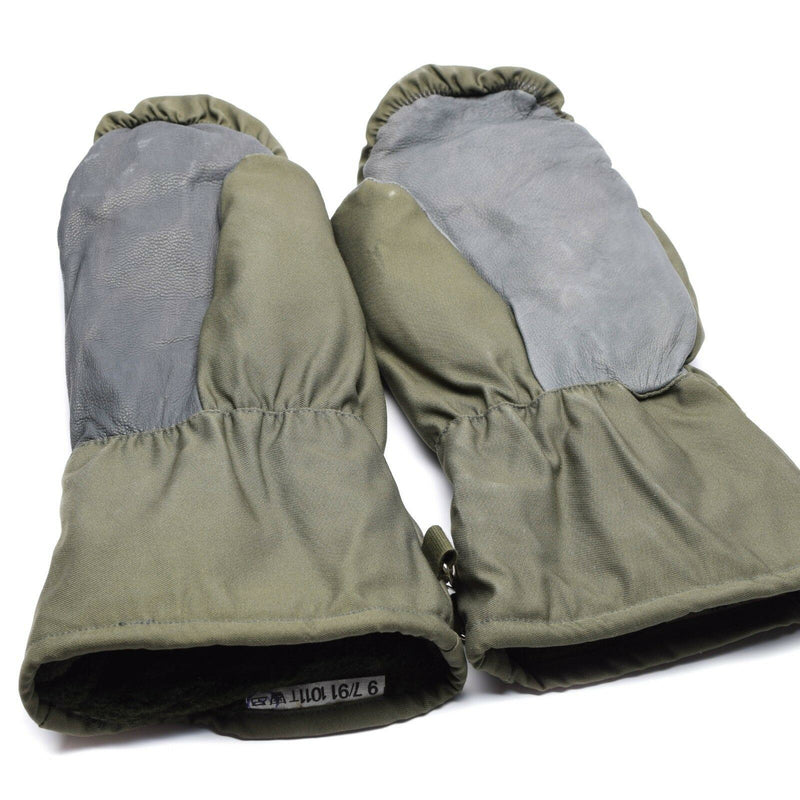 Ejército alemán original Olive Grey Camo Mittens BW Problema militar Guantes de combate