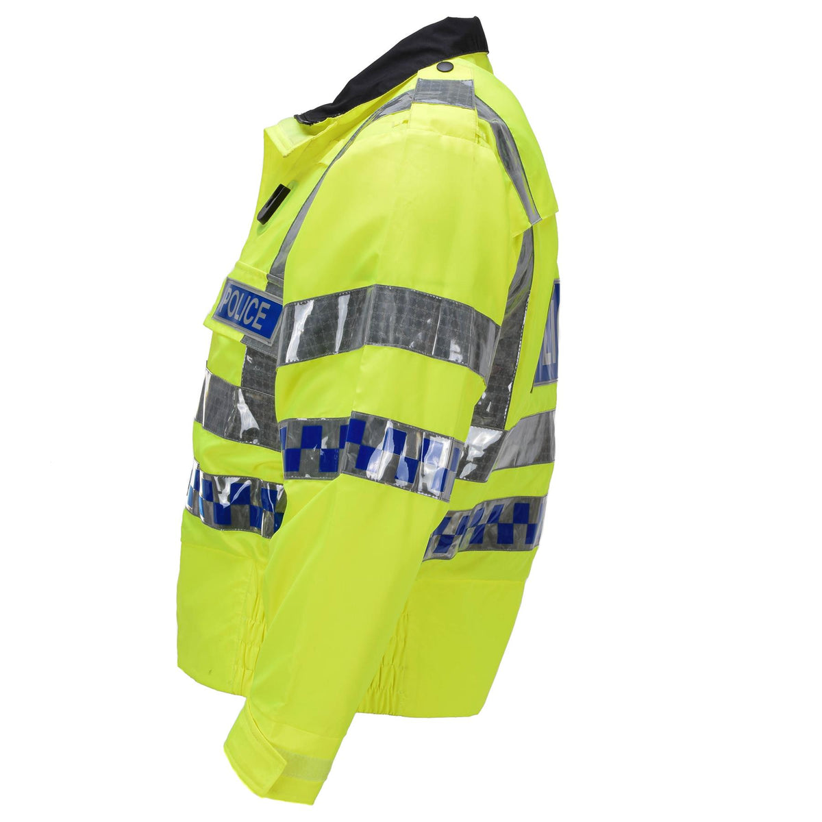 Chaqueta de uniforme reflectante de alta visibilidad de la policía escocesa original amarilla