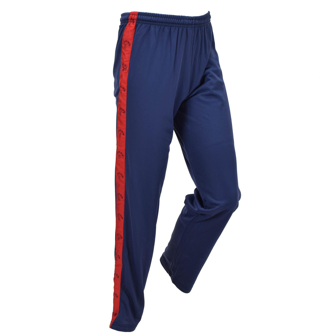 Pantalones deportivos de entrenamiento militar italianos originales Atlético raya roja Azul marino