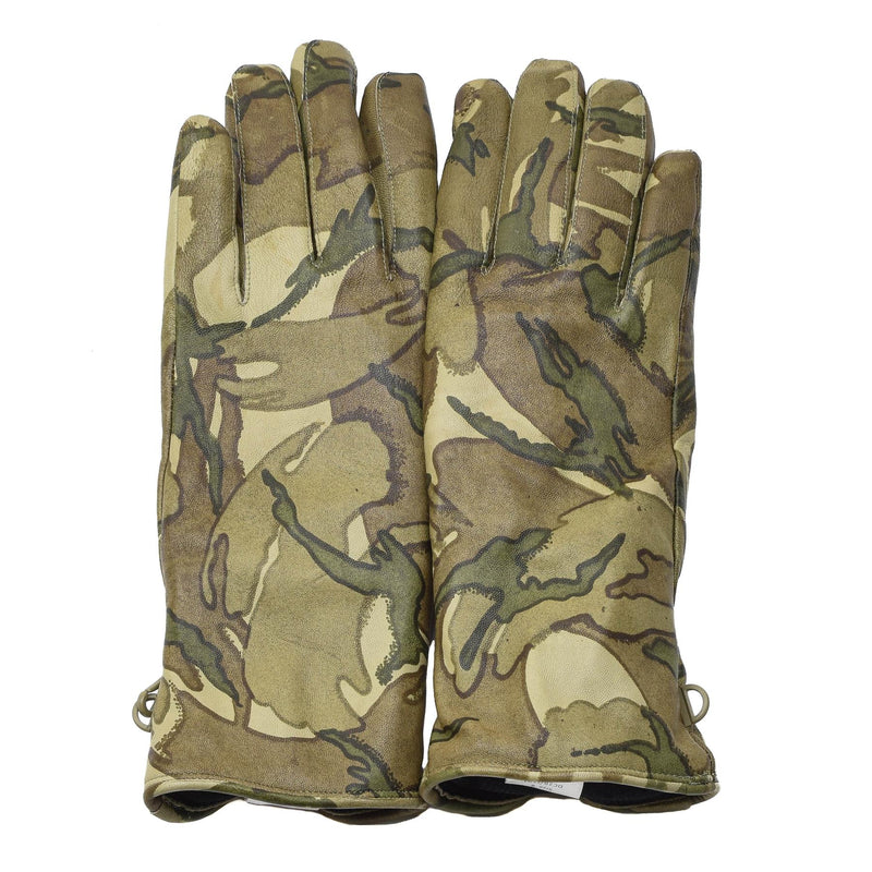 Guantes de cuero de combate Mk II genuinos MTP Camuflage Guantes con forrado cálidos