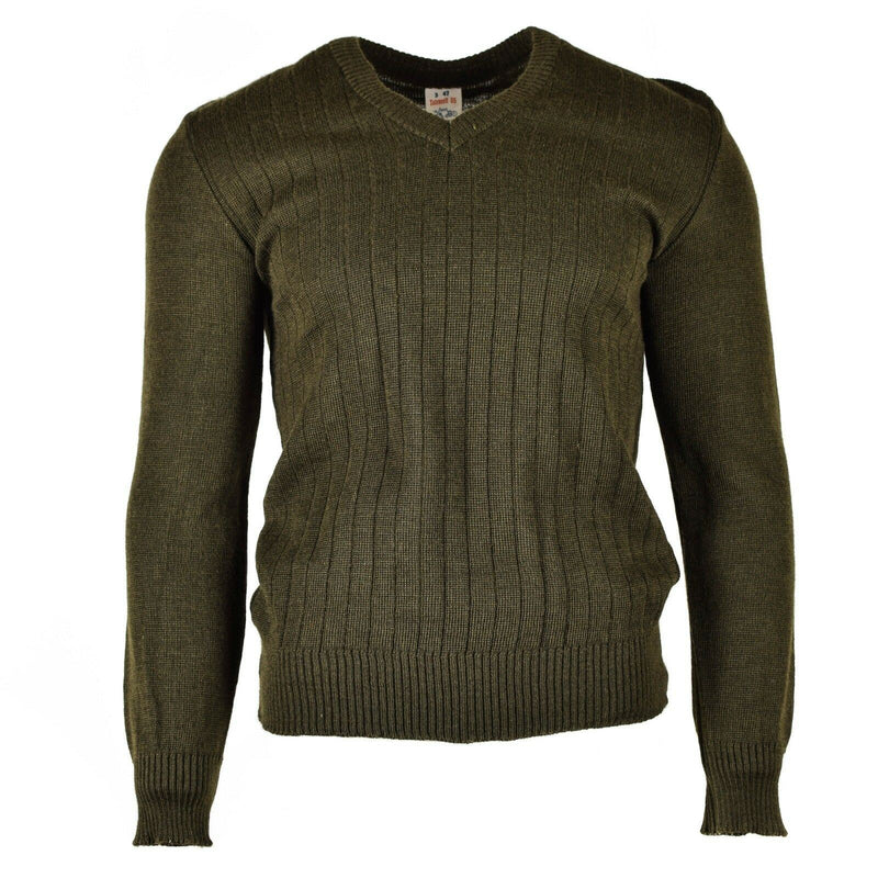 Páramo de ejército checo original M85 Séter de cuello en V marrón nuevo