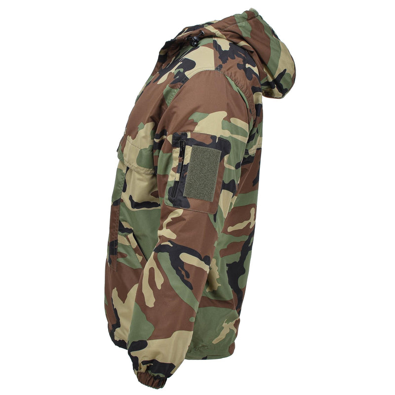 MIL-TEC Jacket de combate militar alemán Winter Woodland a prueba de viento alineado nuevo