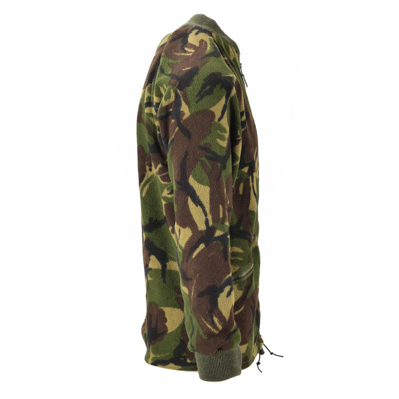 Genú de la chaqueta térmica del ejército de cárdigan británico DPM CAMO JUMPER Men Zip-Up