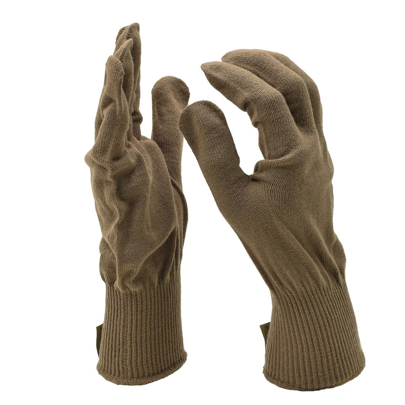Guantes militares originales de los EE. UU. Mittanes de mantequilla insertos de revestimiento de revestimiento marrón nuevo