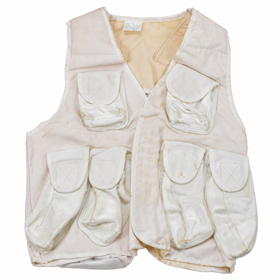 Chaleco táctico militar turco original, bolsa múltiple, utilidad de campo, color blanco