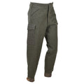 Pantalones de campo originales del ejército sueco M39/58 Excedente de carga de lana Verde oliva