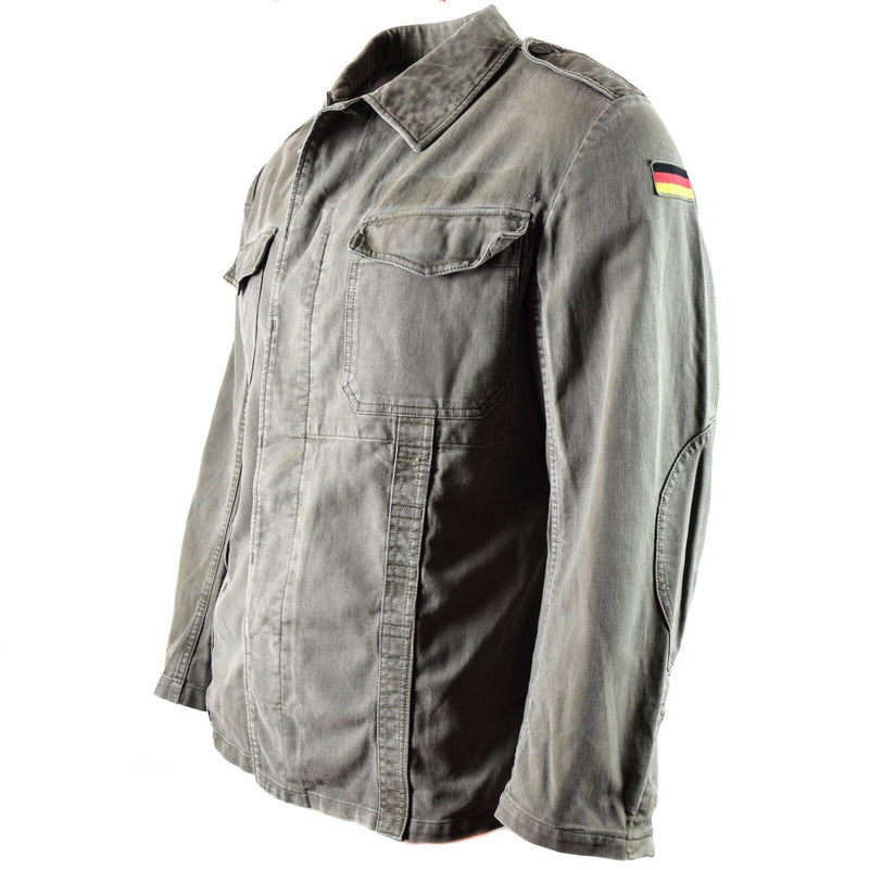 Chaqueta Moleskin del ejército alemán original. Chaqueta de oliva de campo de BW Ejército Vintage