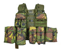 Chaleco de combate modular militar holandés original, 10 bolsas incluidas, camuflaje DPM