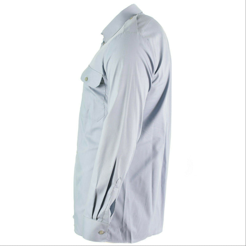 Genuina camisa del ejército austriaco servicio militar gris manga de manga larga bdu nuevo