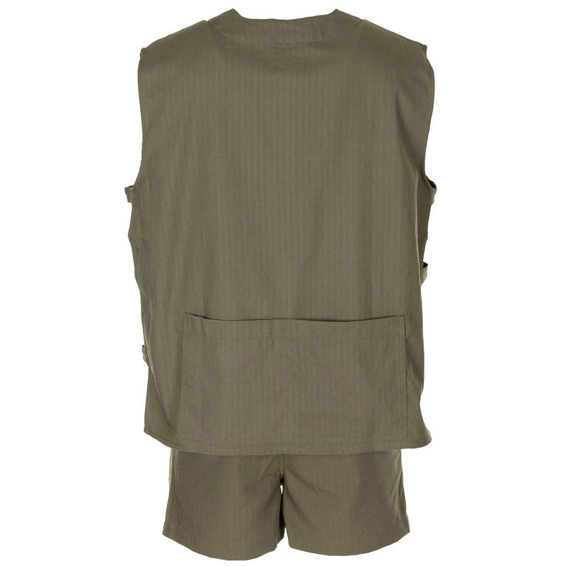 Camisa de oliva sin mangas de la jungla francesa original
