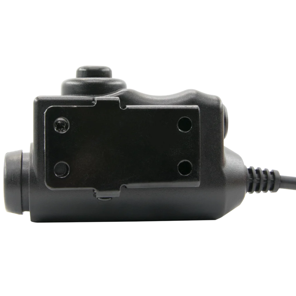 EARMOR M51 Adaptador de comunicación PTT Kenwood Conector de radio de 2 pines Negro