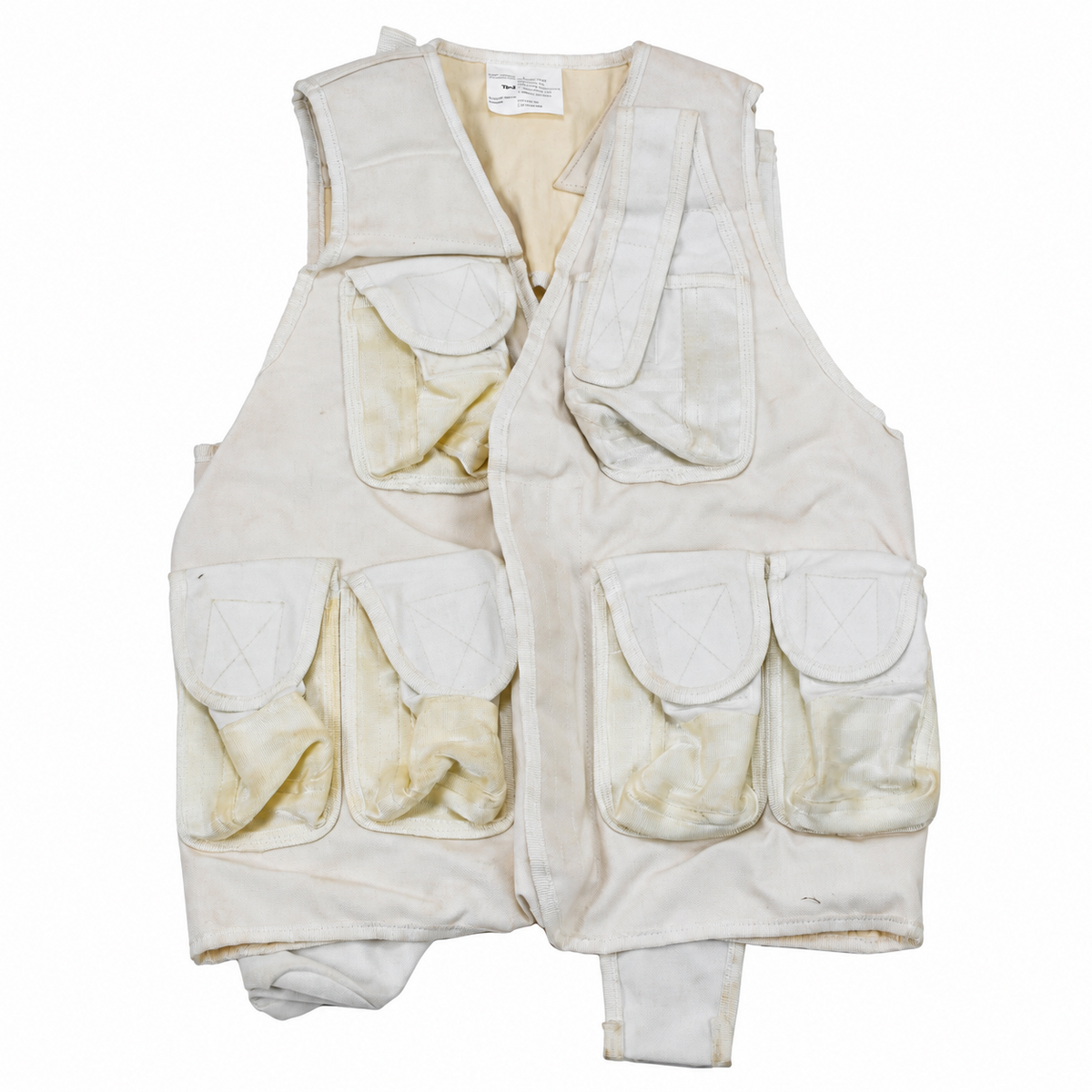 Chaleco táctico militar turco original, bolsa múltiple, utilidad de campo, color blanco
