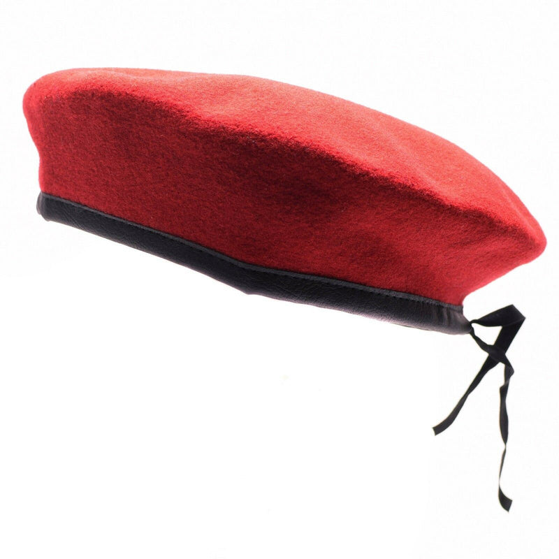 Genuino ejército alemán coral bereta roja hat hat hat con gorra de lana de lana nueva