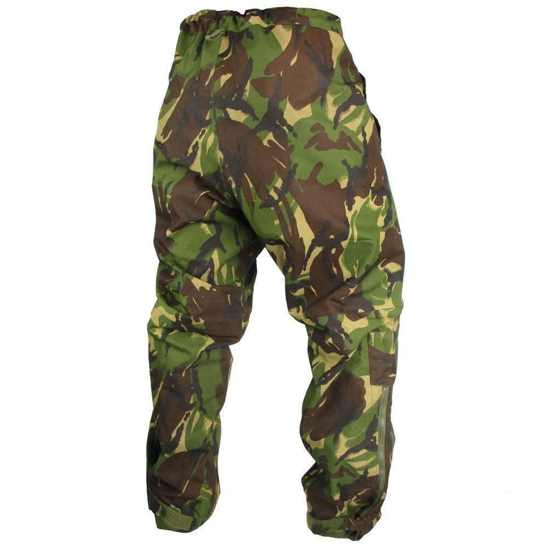 Combate militar del ejército británico original DPM CAMO Pantalones de lluvia impermeable Goretex
