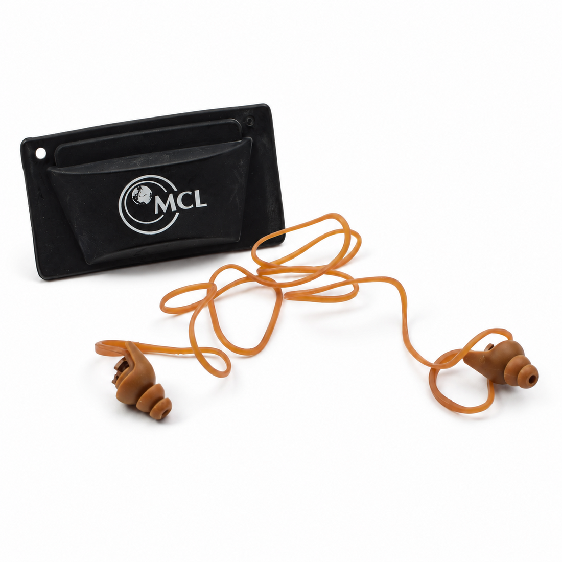 Funda para tapones para los oídos originales militares alemanes, color naranja