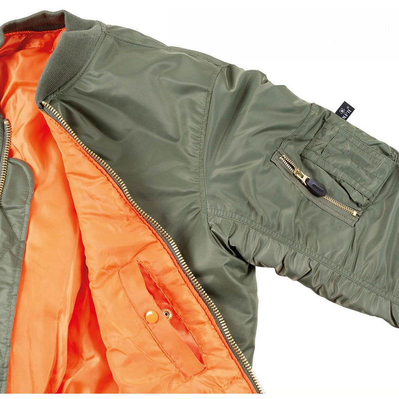 Estilo militar de EE. UU. MA1 Bomber Chaqueta Aérea Fuerzas Aéreas Tropas Aprole a prueba de viento Oliva caliente