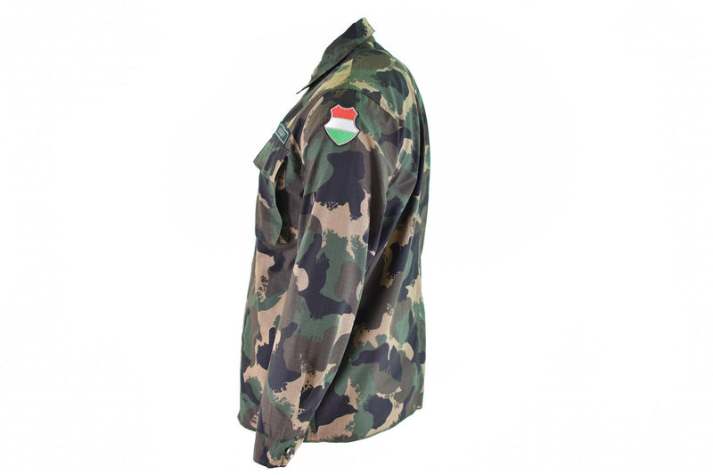 Genuina camisa del ejército húngaro M90 4 Color Camuflage Manga larga Militara NUEVO