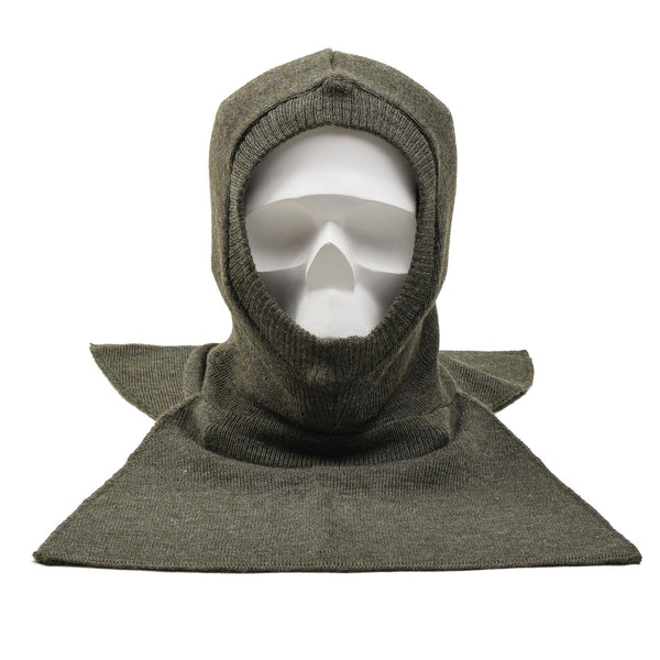 Original Bélgica Militar Militar cálida Oliva Balaclava Costar Cibra de lana Ciba nueva