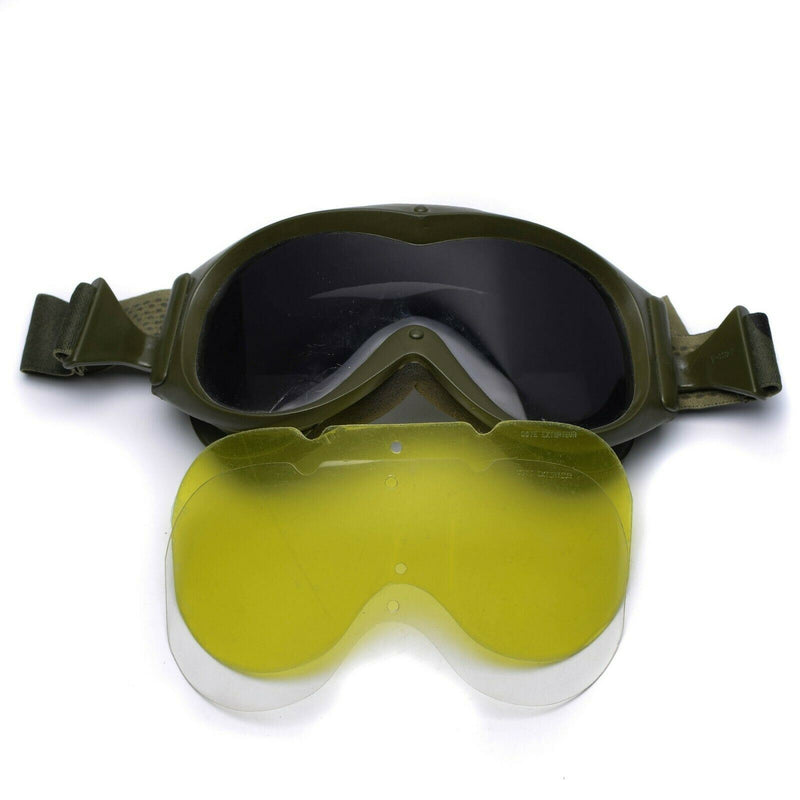 Genuino del ejército francés gafas gafas de protección ocular viento de arena solar militar