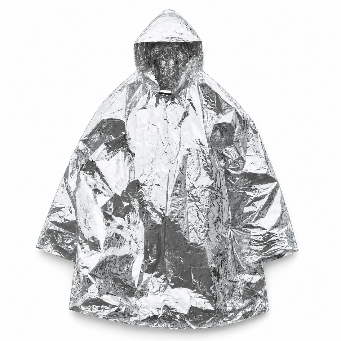 Mil-Tec Poncho de supervivencia de emergencia con capucha y cubierta térmica ligera para la lluvia