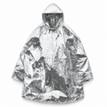 Mil-Tec Poncho de supervivencia de emergencia con capucha y cubierta térmica ligera para la lluvia