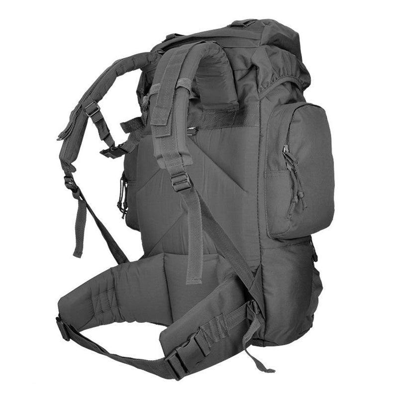 MIL-TEC Commando Rucksack Durable 55L Cubierta impermeable Mochila de trekking Negro