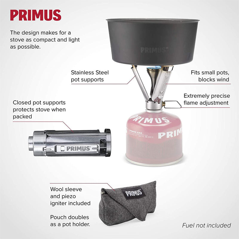 Primus Firestick Compact Burner Cocina para acampar de senderismo de acero inoxidable