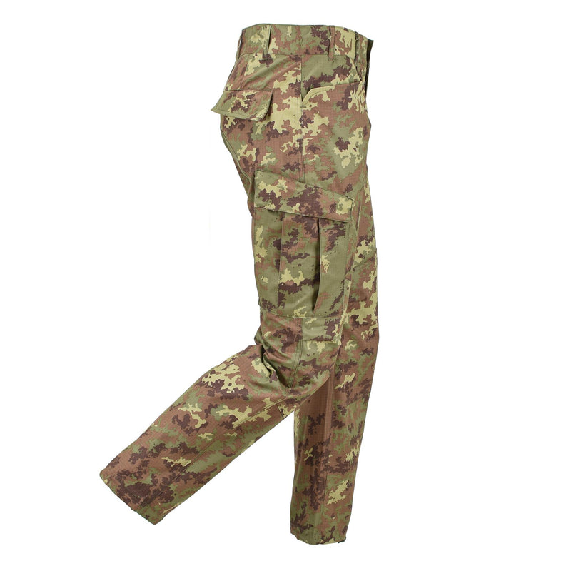 Pantalones de combate militar italiano genuinos Tropas de campo Ripstop Bdu Vegetato Pantalones