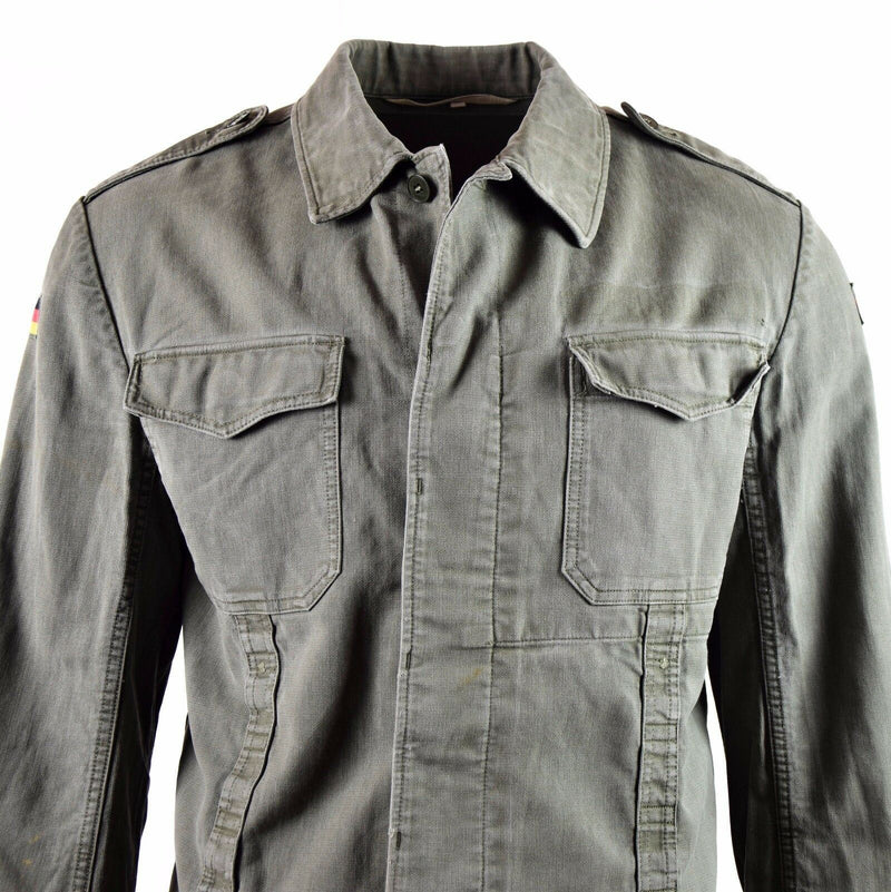 Chaqueta Moleskin del ejército alemán original. Chaqueta de oliva de campo de BW Ejército Vintage