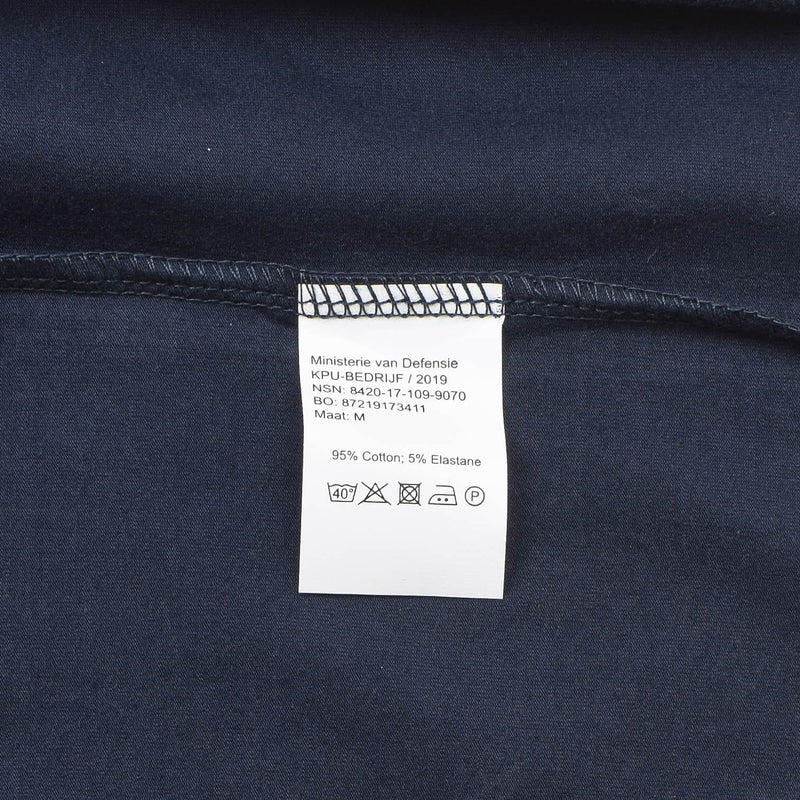 Camiseta original del ejército holandés camisa de algodón azul mangas cortas excedente militar nuevo