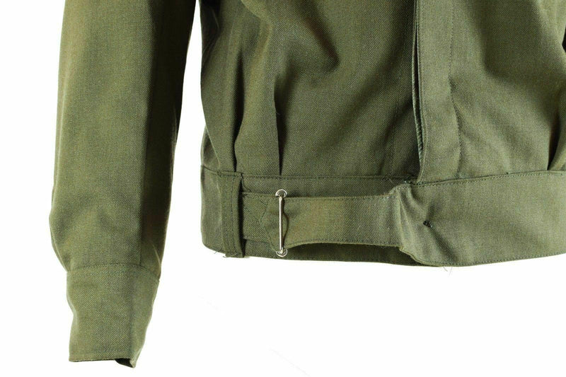Genuino campo de ejército griego chaqueta ike gabardine lana blaze olivo militar nuevo