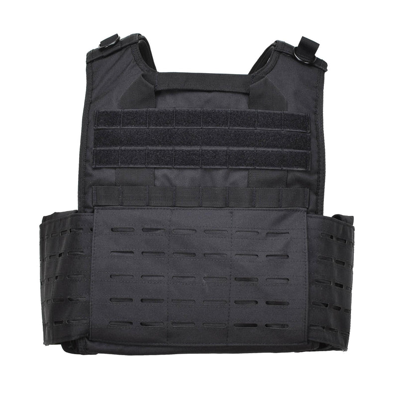 Mil-tec láser cortado portador de combate táctico chaleco militar Molle compactable negro