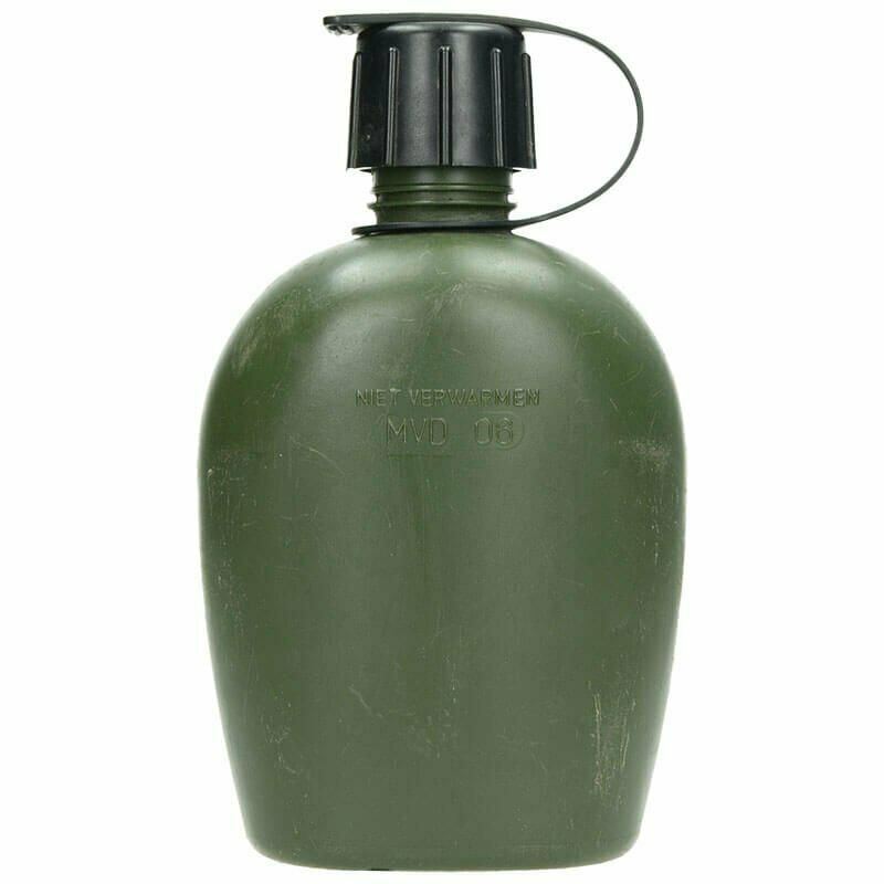 Cantina del ejército holandés genuino W Pouch y Copa de acero inoxidable Tapa Tapa DPM CAMO MOLLE