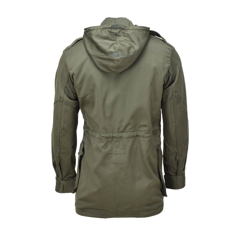 Genno militar genuina Bélgica Tropas de campo de olivo Bdu Parka Vintage NUEVO