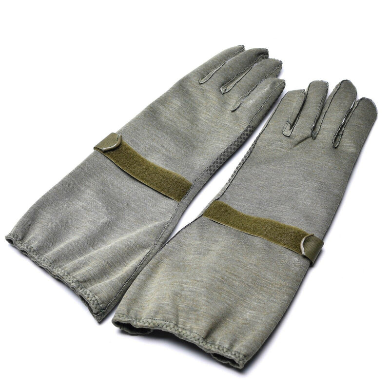 Guantes de piloto del ejército alemán original Nomex con el problema militar de Gripper Gray Nuevo