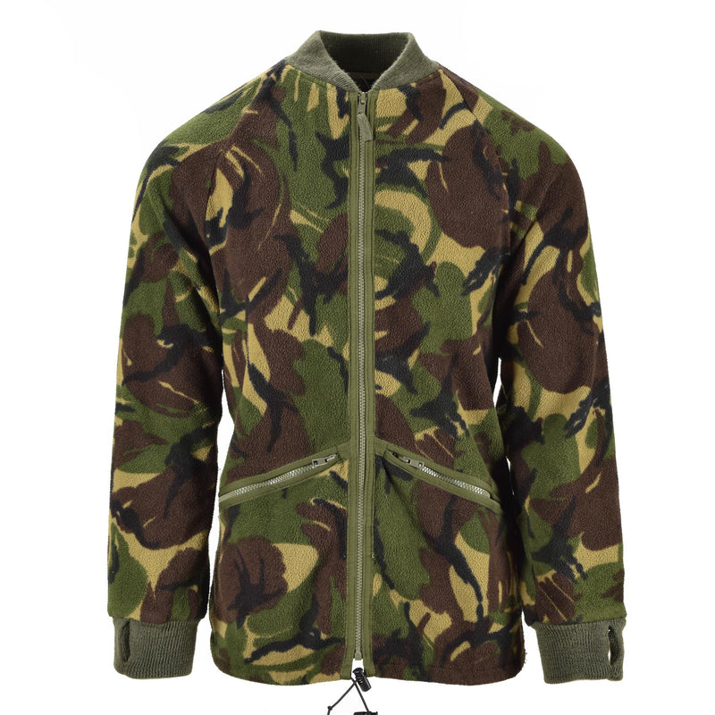 Genú de la chaqueta térmica del ejército de cárdigan británico DPM CAMO JUMPER Men Zip-Up