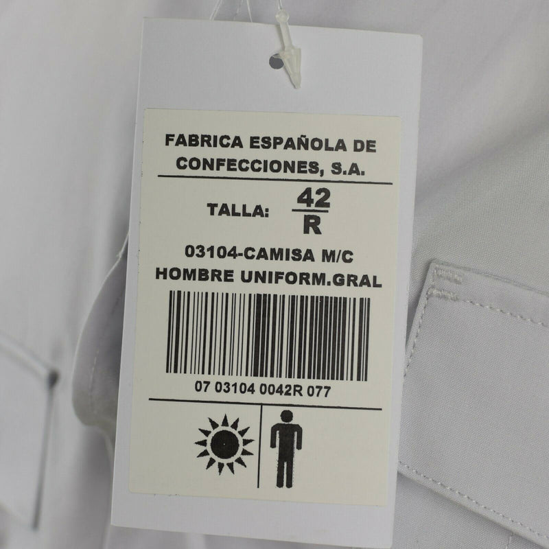 Camisa de policía española genuina camisa gris militares de mangas cortas nuevas