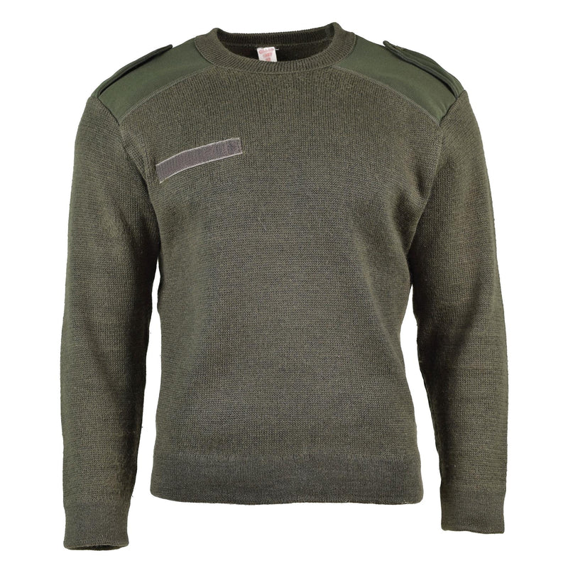 Genuino ejército del ejército francés Olive Commando Jumper Sétidor militar redondo