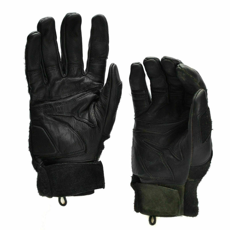 Guantes tácticos de combate del ejército austriaco original de cuero Guantes militares Nomex