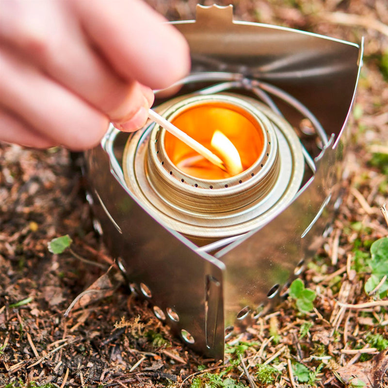 Trangia Mini Compact Ultralight Portable Stove Set Kit Burnet Kit de senderismo al aire libre