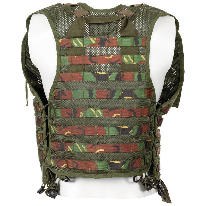 Chaleco militar holandés original apego molle dmp bosque camuflaje