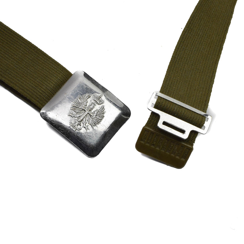 Genuino cinturón español del ejército lienzo vintage hebilla de metal cinturón formal problema militar