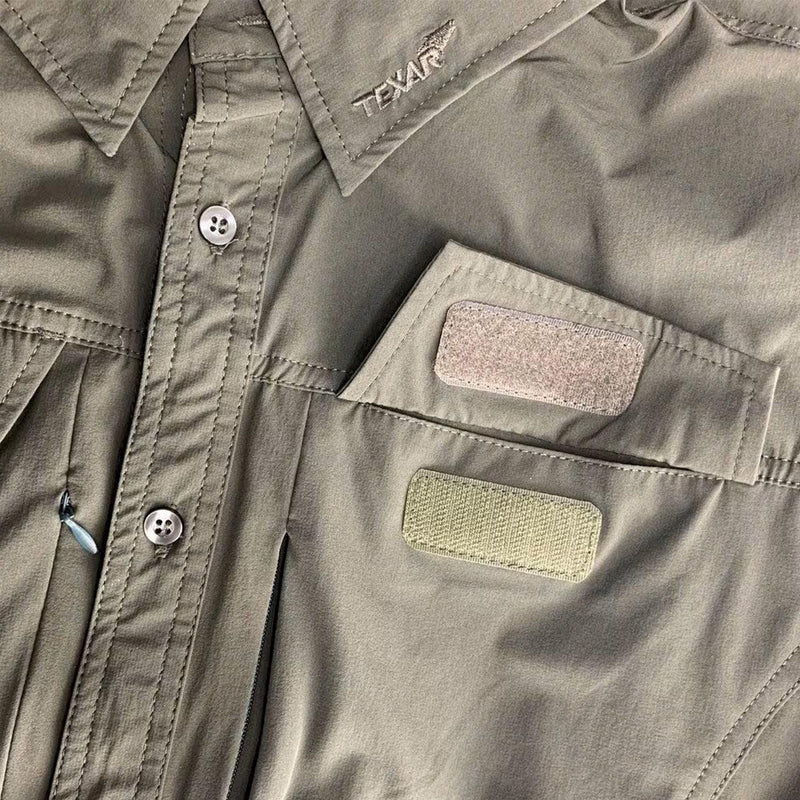 Camisa militar de manga larga de Texar Fit Slim Garming Classic Camisetas del ejército