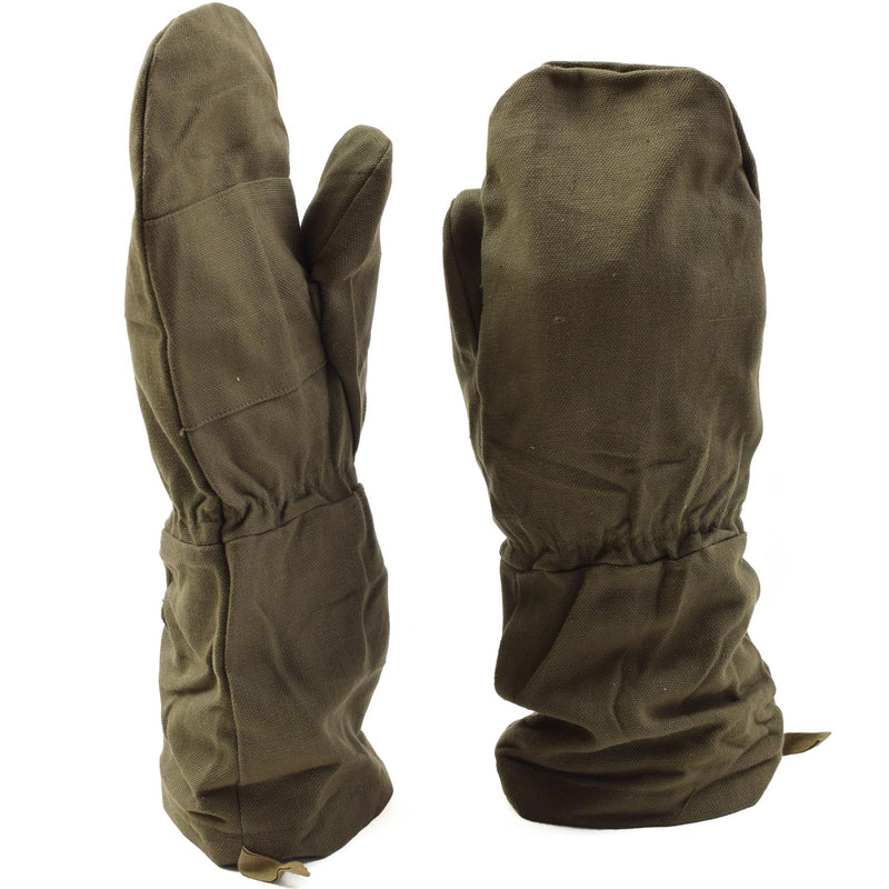 Guantes de algodón del ejército francés genuino Olive Od Drurneding Worwear Military Nuevo