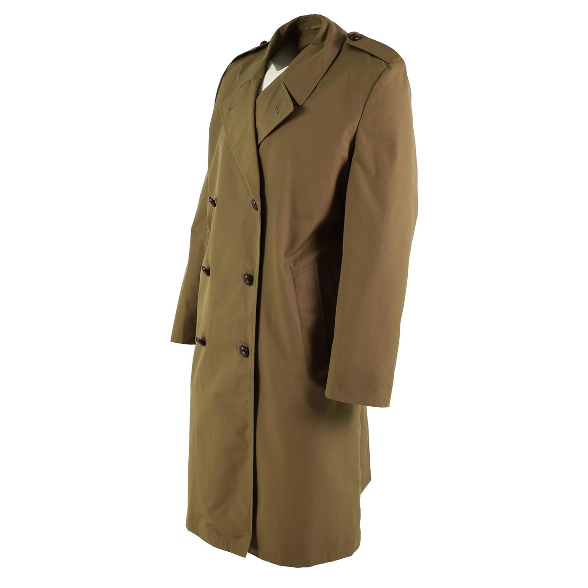 Gabardina formal original del ejército holandés abrigo de oficial excedente militar marrón NUEVO