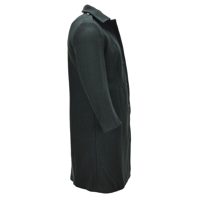 Abrigo de lana original del ejército canadiense para mujer excedente militar verde oscuro