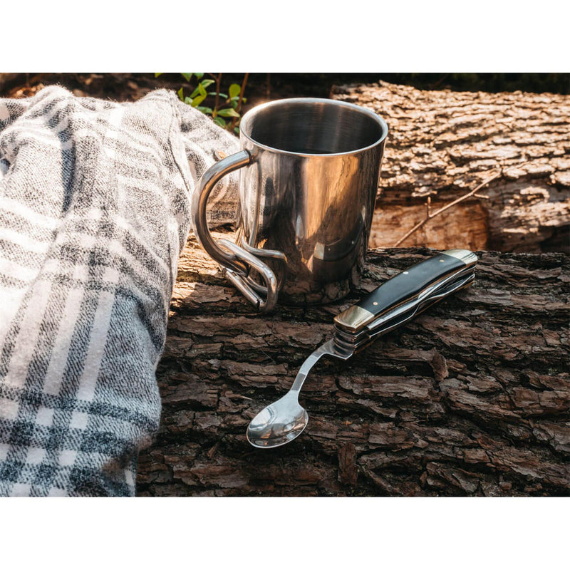 Boker Bon Appetite de bolsillo Set Cuchnope Spoon Spoon 440A de acero Mango de madera