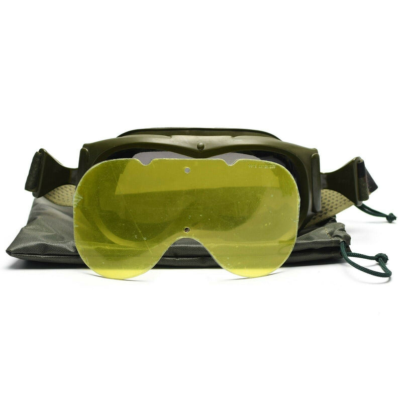 Genuino del ejército francés gafas gafas de protección ocular viento de arena solar militar
